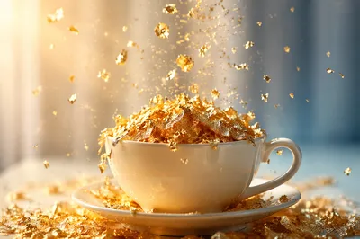 Overflowing Cup of Blessing in Golden Light