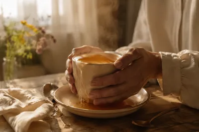 Overflowing Cup in Golden Morning Light