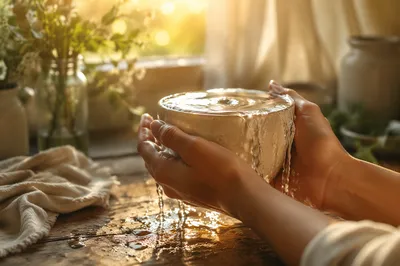 Overflowing Cup in Golden Morning Light