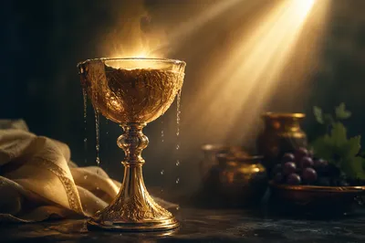 Overflowing Golden Cup in Divine Light