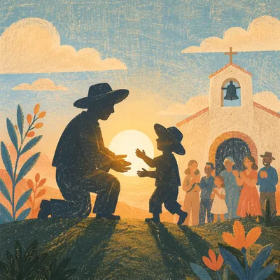 Golden Hour Baptism Celebration at Church