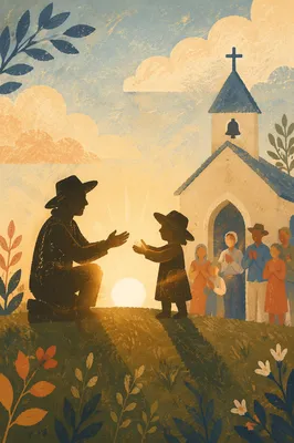 Golden Hour Baptism Celebration at Church