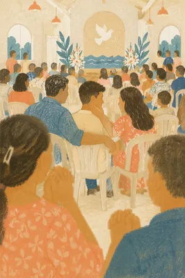 Joyful Baptism Celebration in Church Community