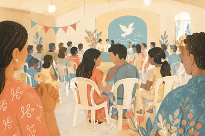 Joyful Baptism Celebration in Church Community