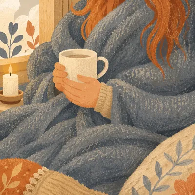 Cozy Blanket Comfort by Candlelight