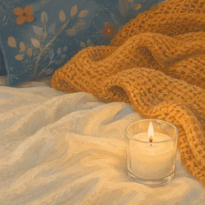 Warm Candlelit Bedroom Comfort