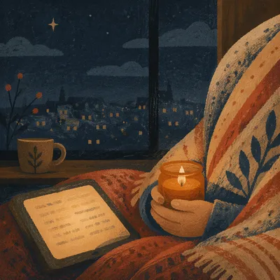 Candlelit Blanket Comfort for Quiet Prayer