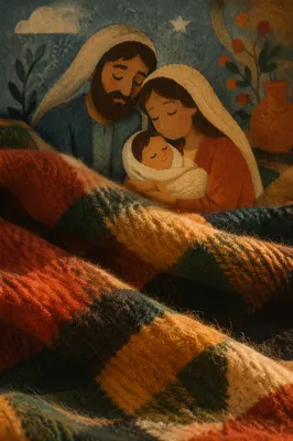 Warm Blanket Texture in Candlelight
