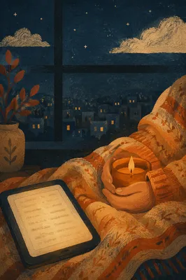 Candlelit Blanket Comfort for Quiet Prayer