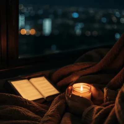 Candlelit Comfort During Quiet Night Prayer