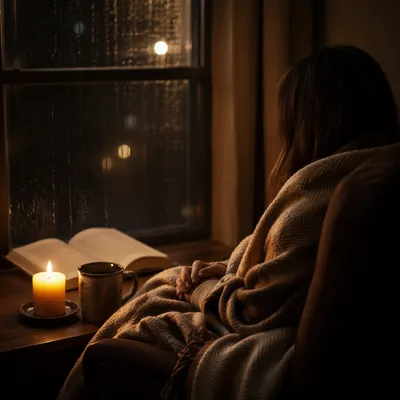 Warm Candlelit Comfort in Quiet Devotion