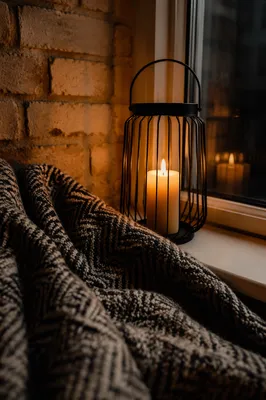 Cozy Blanket and Candlelight Comfort
