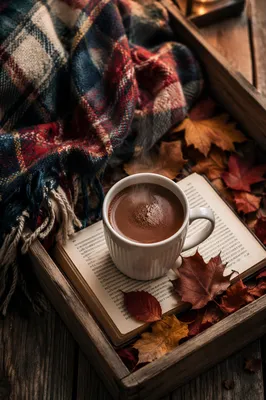 Cozy Autumn Cocoa with Candlelit Blanket