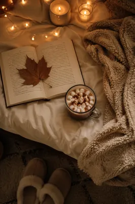 Warm Blanket and Candlelight Comfort