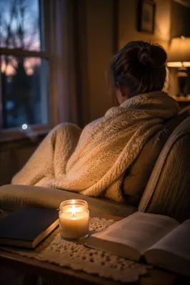 Prayerful Comfort by Candlelight at Dusk