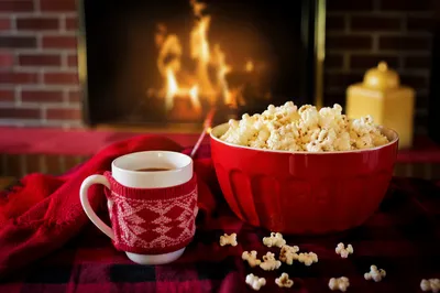 Cozy Blanket and Candlelight Comfort Scene
