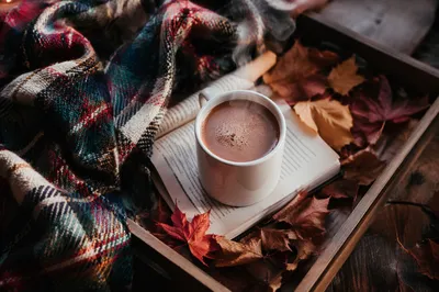 Cozy Autumn Comfort With Candlelit Cocoa