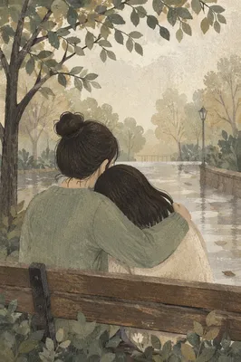 Quiet Comfort Between Friends After Rain
