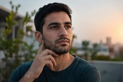 Thoughtful Young Man at Dawn