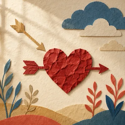 Crimson Paper Heart and Arrows of Conviction
