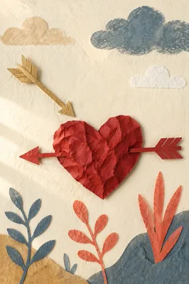 Paper Heart and Arrows of Repentance