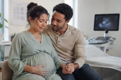 Expectant Couple Hearing First Ultrasound Heartbeat
