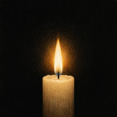 Single Candle of Courage in Darkness