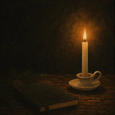 Single Candle Courage in Vast Darkness
