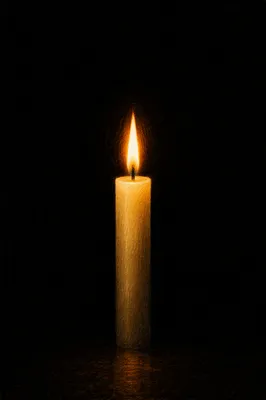 Single Candle of Courage in Darkness