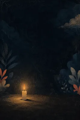 Single Candle of Courage in Darkness