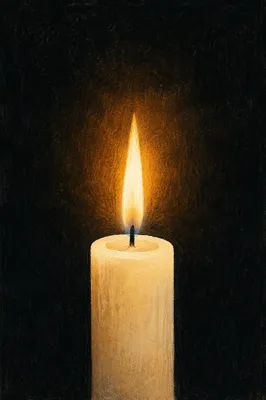 Single Candle of Courage in Darkness