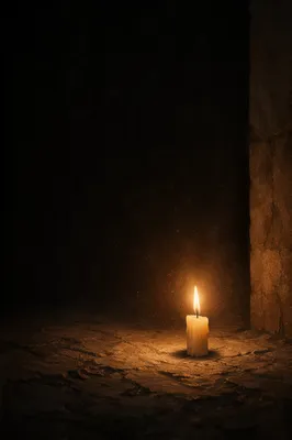 Single Candle of Courage in Darkness
