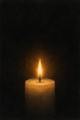 Single Candle Courage in Deep Darkness