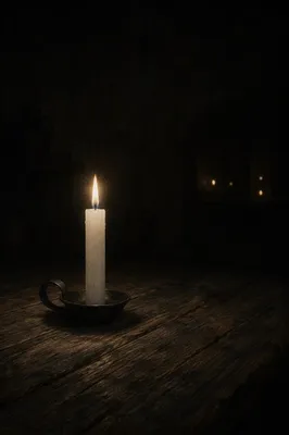 Courage Candle in Deep Shadow