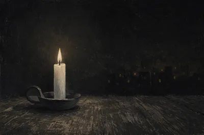 Single Candle Courage in Deep Darkness