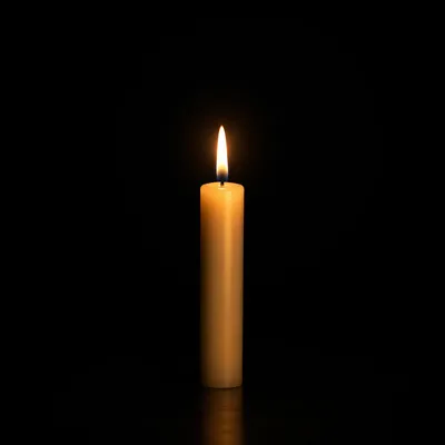 Single Candle of Courage in Darkness