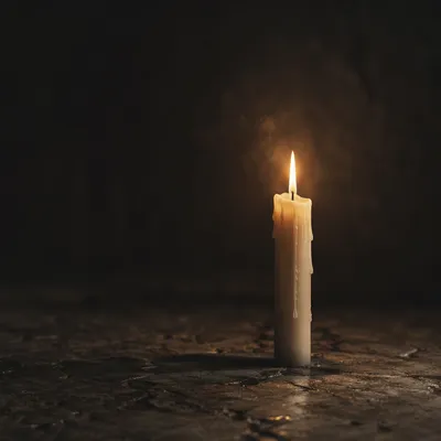 Single Candle in Vast Darkness