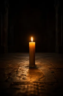 Single Candle in Vast Darkness