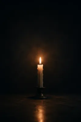 Single Candle of Courage in Darkness