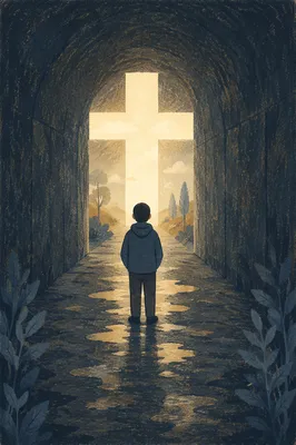 Hope Beyond the Dark Tunnel Cross