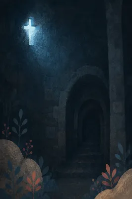 Cross Light in Dark Tunnel Hope