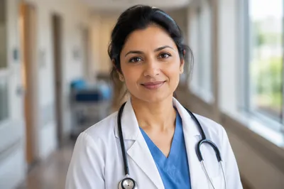 Compassionate Female Doctor in Clinic Portrait