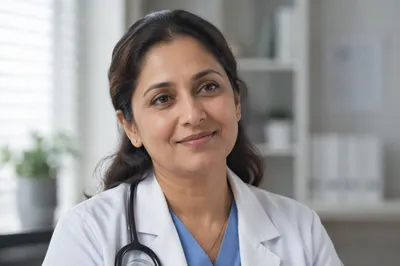 Compassionate Female Doctor in Clinic Portrait