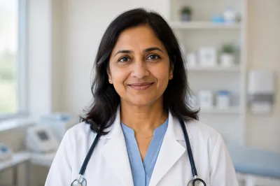 Compassionate Female Doctor in Clinic Portrait