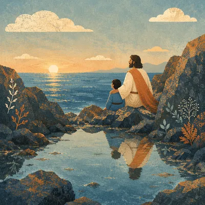 Eternal Life Sunrise Over Endless Ocean