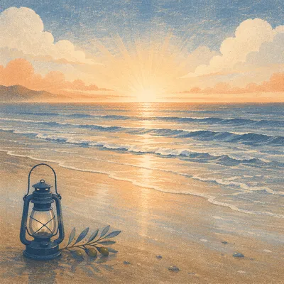 Eternal Life Sunrise Over Endless Ocean