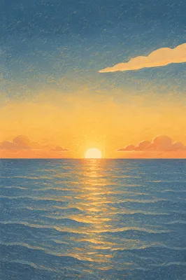 Eternal Life Sunrise Over Endless Ocean