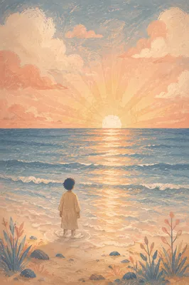 Hopeful Sunrise Over Endless Ocean