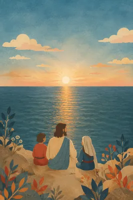 Eternal Life Sunrise Over Endless Ocean