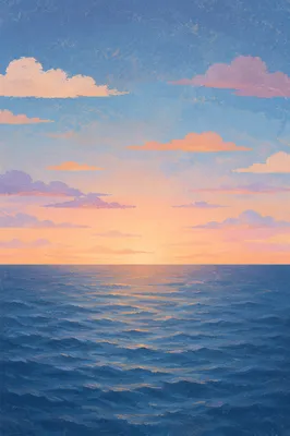 Eternal Life Dawn Over Endless Ocean